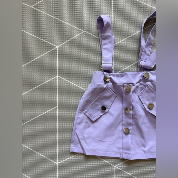 small shop Other - Small shop|Baby girl/toddler Lilac Pastel Suspender Skirt with buttons•••3-4T